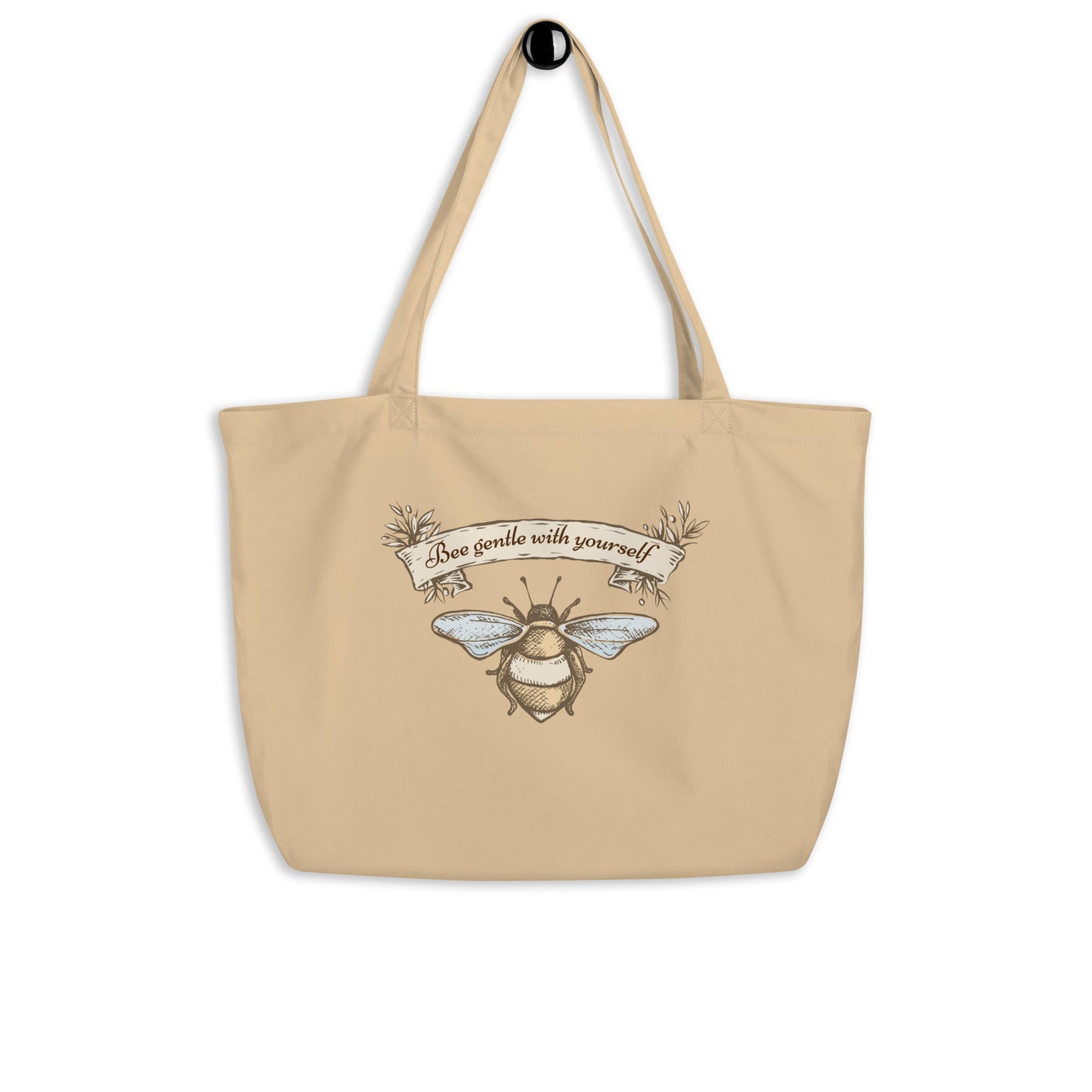 Large Organic Bee Gentle With Yourself Tote Bag