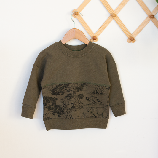 Green Forest Creatures Pullover
