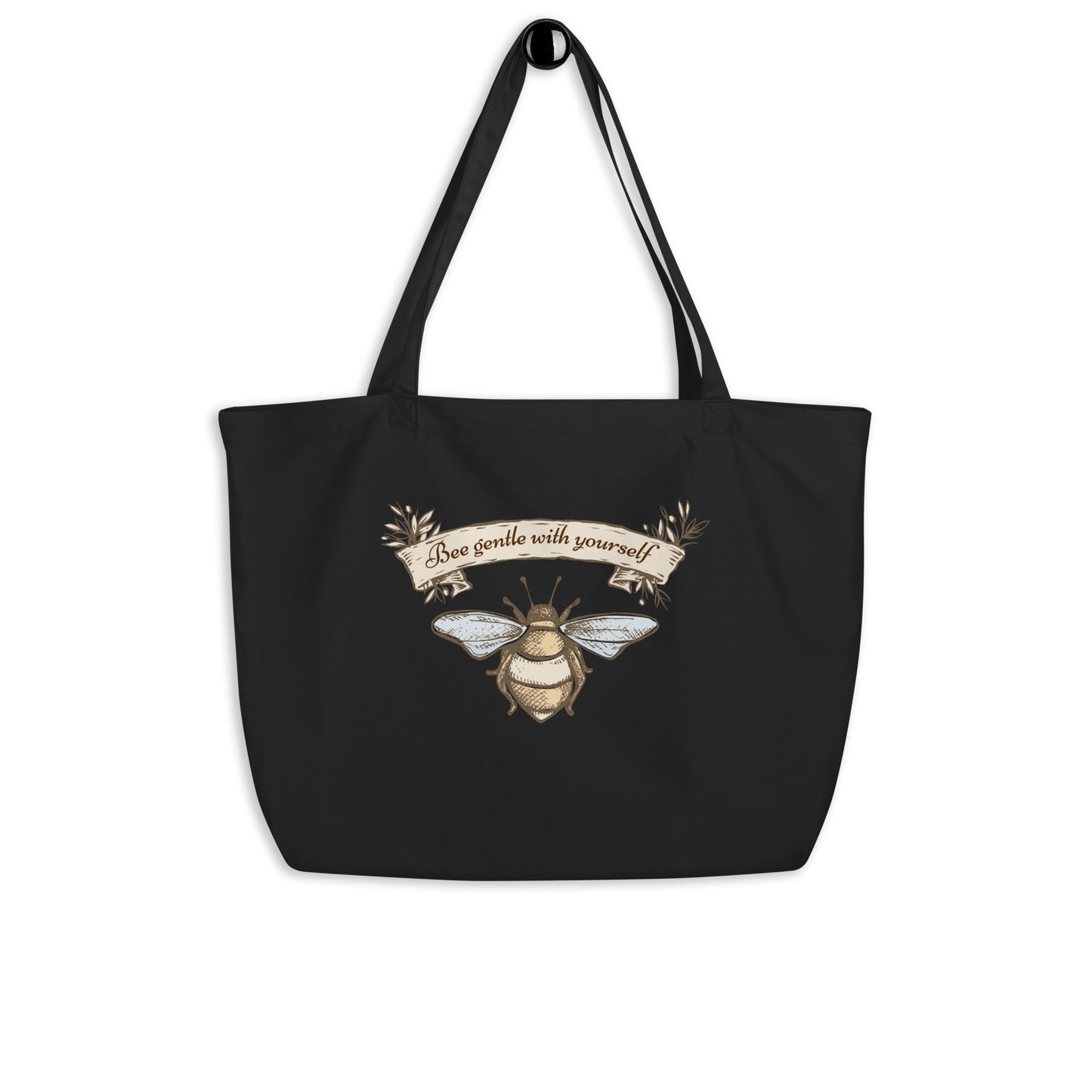 Large Organic Bee Gentle With Yourself Tote Bag